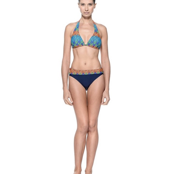 NEW SOLD OUT Speedo Valerie Colorful Chevron High waist 2 Piece 50+UV Bikini - Picture 1 of 7